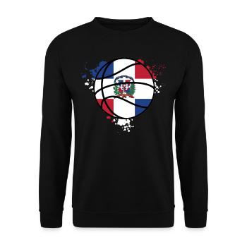 Dominican Republic Basketball Team - DOMINICAN REP - Unisex Pullover - Schwarz - Vorne - Alina (178cm) & Michal (187cm)