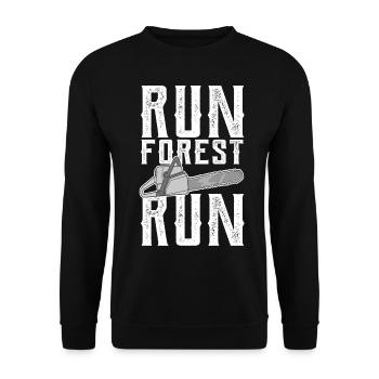 Lumberjack chainsaw forester gift forester - Unisex Sweatshirt - black - Front - Alina (178cm) & Michal (187cm)