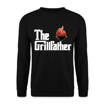 Grilling BBQ Grillmeister Steak Grilling season sausage - Unisex Sweatshirt - black - Front - Alina (178cm) & Michal (187cm)