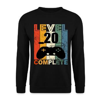 20th birthday - Unisex Sweatshirt - black - Front - Alina (178cm) & Michal (187cm)