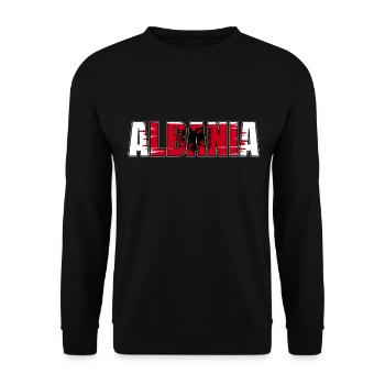 Albania - Unisex Sweatshirt - black - Front - Alina (178cm) & Michal (187cm)