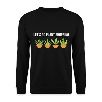 Let's Go Plant Shopping - Plants Ladies - Unisex Sweatshirt - black - Front - Alina (178cm) & Michal (187cm)