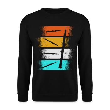Cadeau de musicien de musique de joueur de hautbois vintage hautbois - Sweat-shirt Unisexe - noir - Devant - Alina (178cm) & Michal (187cm)