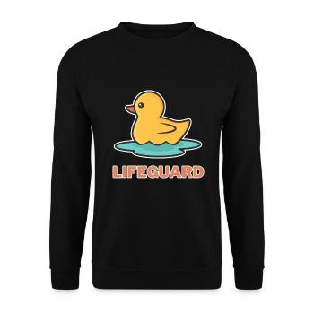 Lifeguard Lifeguard Poolboy Lifeguard - Unisex Sweatshirt - black - Front - Alina (178cm) & Michal (187cm)