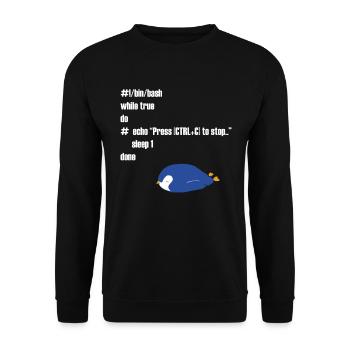 Funny Linux programmer computer scientist gift - Unisex Sweatshirt - black - Front - Alina (178cm) & Michal (187cm)