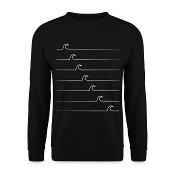 Corona wave Corona wave - Unisex Sweatshirt - black - Front - Alina (178cm) & Michal (187cm)