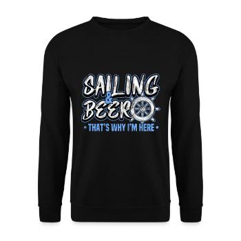 sailing - Unisex Sweatshirt - black - Front - Alina (178cm) & Michal (187cm)