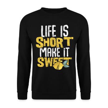 lemon - Unisex Sweatshirt - black - Front - Alina (178cm) & Michal (187cm)