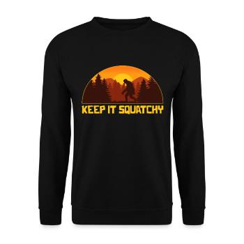 Keep It Squatchy Shirt - Unisex Sweatshirt - black - Front - Alina (178cm) & Michal (187cm)