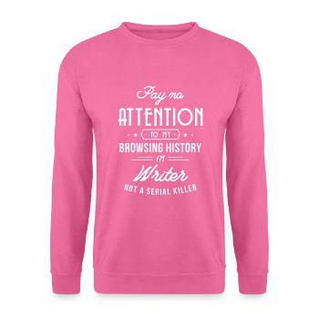 Ecrire auteur de livres Design - Sweat-shirt Unisexe - rose - Devant