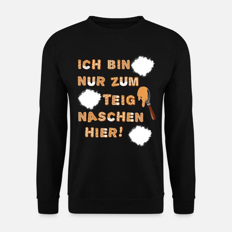 Teig naschen Weihnachten Plätzchen backen - Unisex Pullover - Schwarz