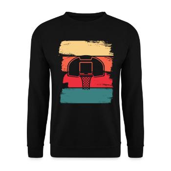Basketball hoop basketball player playing basketball - Unisex Sweatshirt - black - Front - Alina (178cm) & Michal (187cm)