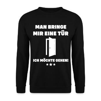 Ich möchte gehen - Unisex Pullover - Schwarz - Vorne - Alina (178cm) & Michal (187cm)