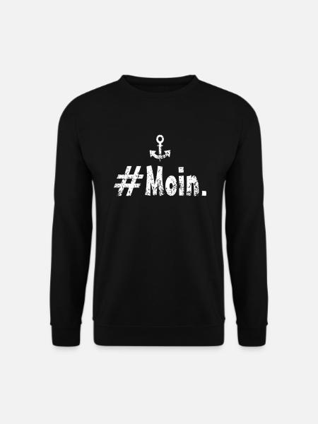 Moin Hansestadt Hamburger Hamburg Lustige Sprüche - Unisex Pullover - Schwarz