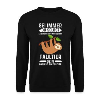 Fuchs Herzschlag EKG Puls Geschenk - Unisex Pullover - Schwarz - Vorne - Alina (178cm) & Michal (187cm)