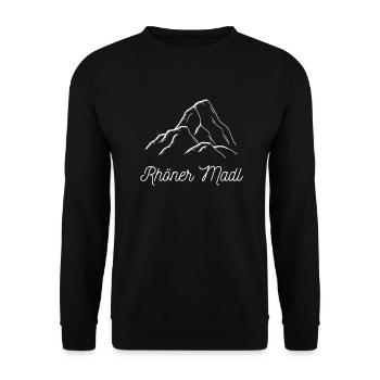 Rhöner Madl - Region Rhön Gebirge - Unisex Pullover - Schwarz - Vorne - Alina (178cm) & Michal (187cm)