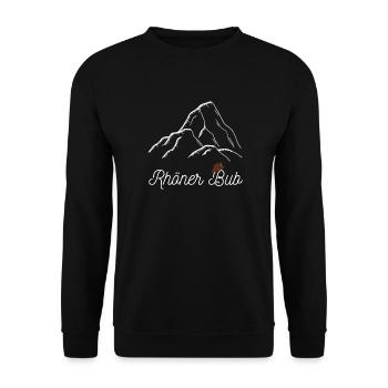 Rhöner Bub - Region Rhön Gebirge - Unisex Pullover - Schwarz - Vorne - Alina (178cm) & Michal (187cm)