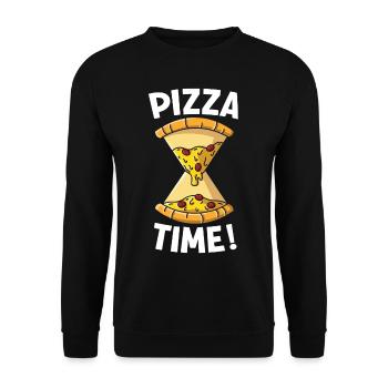 Pizza Pizzabäcker Pizza essen lustige Pizza - Unisex Pullover - Schwarz - Vorne - Alina (178cm) & Michal (187cm)
