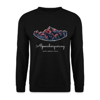 Alpenüberquerung Alpe Adria Trail - Unisex Pullover - Schwarz - Vorne - Alina (178cm) & Michal (187cm)