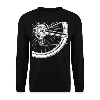 Bike race spokes cycling - Unisex Sweatshirt - black - Front - Alina (178cm) & Michal (187cm)