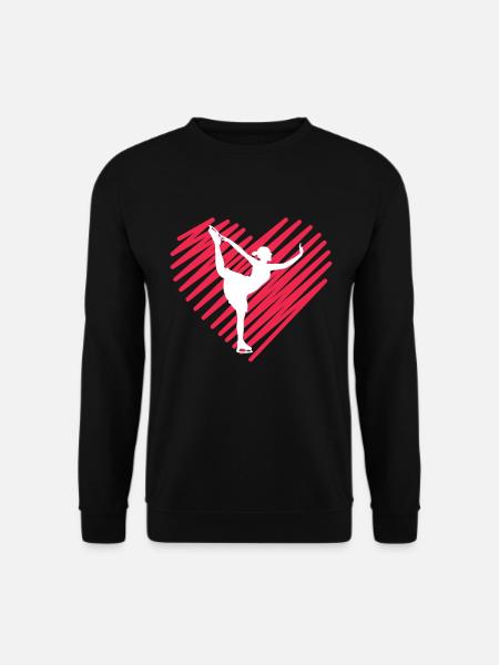Eiskunstlauf Schlittschuh Eisbahn Eislauf Geschenk - Unisex Pullover - Schwarz