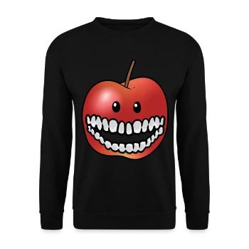 Apple Fruit Vitamins Healthy Fruits Vitamins - Unisex Sweatshirt - black - Front - Alina (178cm) & Michal (187cm)