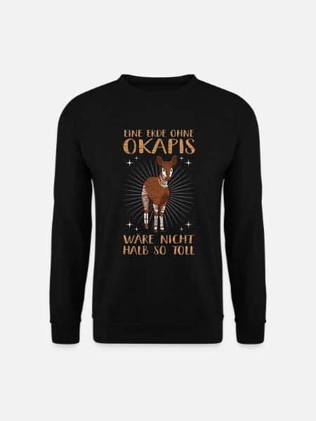 Okapi Waldgiraffe Zebragiraffe - Unisex Pullover - Schwarz