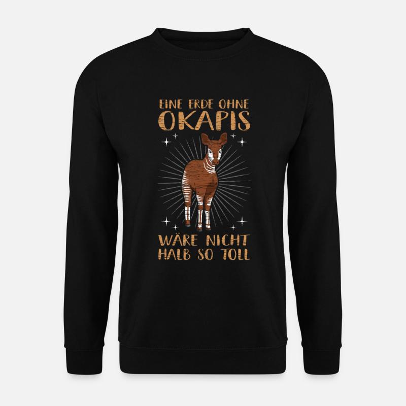 Okapi Waldgiraffe Zebragiraffe - Unisex Pullover - Schwarz