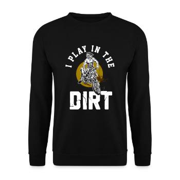 Dirt bike dirt bike moto dirt bikes moto - Sweat-shirt Unisexe - noir - Devant - Alina (178cm) & Michal (187cm)