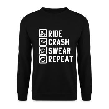 Downhill Downhill Mountainbike Downhill Fahrrad - Unisex Pullover - Schwarz - Vorne - Alina (178cm) & Michal (187cm)