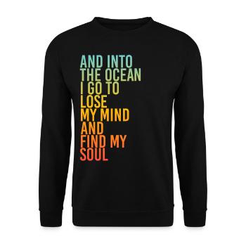 Amour de la mer - Sweat-shirt Unisexe - noir - Devant - Alina (178cm) & Michal (187cm)
