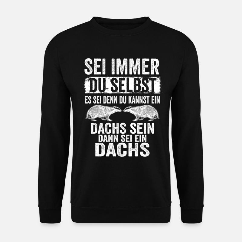 Dachs Raubtier Tierschützer Geschenk - Unisex Pullover - Schwarz
