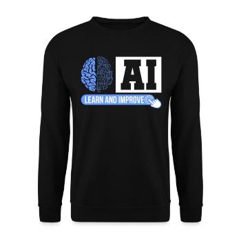 Statistician Neural Networks Deep Learning Gift - Unisex Sweatshirt - black - Front - Alina (178cm) & Michal (187cm)
