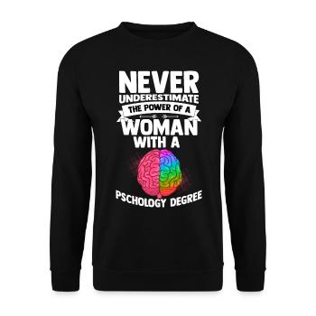 Psychologie Frau Anthropologie Freud Therapeut - Unisex Pullover - Schwarz - Vorne - Alina (178cm) & Michal (187cm)