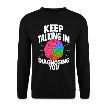 Psychology psychologist therapist gift psyche - Unisex Sweatshirt - black - Front - Alina (178cm) & Michal (187cm)