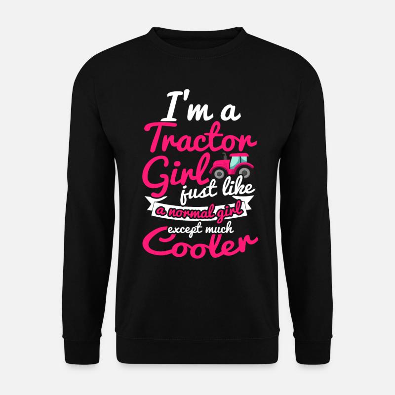 Traktor mädchen - Unisex Pullover - Schwarz