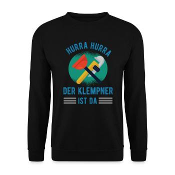 klempner lustige Geschenkidee für Installateur - Unisex Pullover - Schwarz - Vorne - Alina (178cm) & Michal (187cm)
