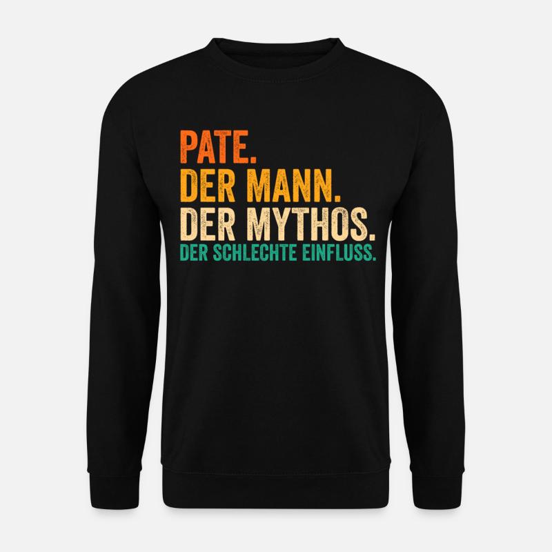 Pate Patenonkel Taufe Patenkind Onkel Geschenk - Unisex Pullover - Schwarz