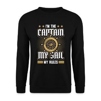 sailing - Unisex Sweatshirt - black - Front - Alina (178cm) & Michal (187cm)