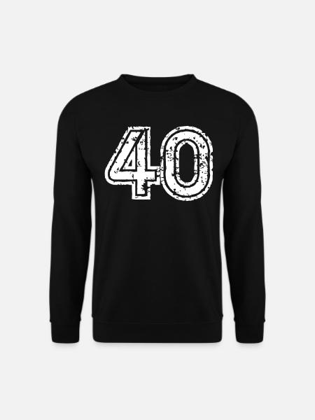 40 Nombre - Sweat-shirt Unisexe - noir