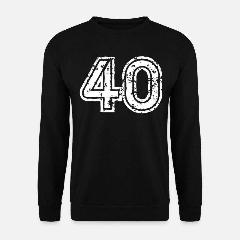 40 Zahl - Unisex Pullover - Schwarz