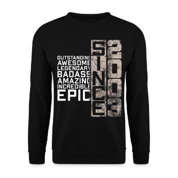 Legendary Epic Since 2003 Limited Edition 19 years - Unisex Sweatshirt - black - Front - Alina (178cm) & Michal (187cm)