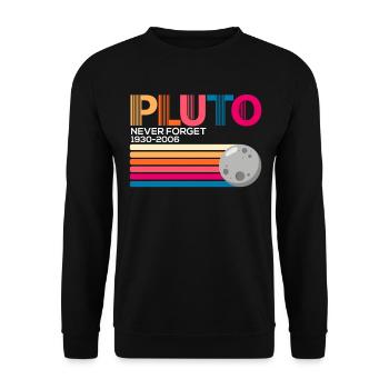 Pluto Never Forget - Unisex Sweatshirt - black - Front - Alina (178cm) & Michal (187cm)