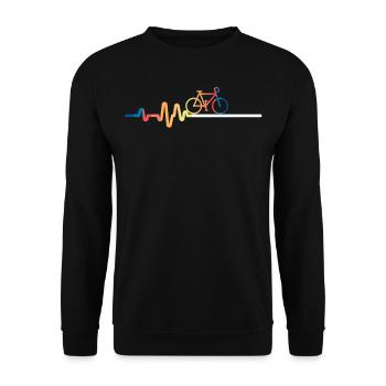 Ekg Vélo - Sweat-shirt Unisexe - noir - Devant - Alina (178cm) & Michal (187cm)