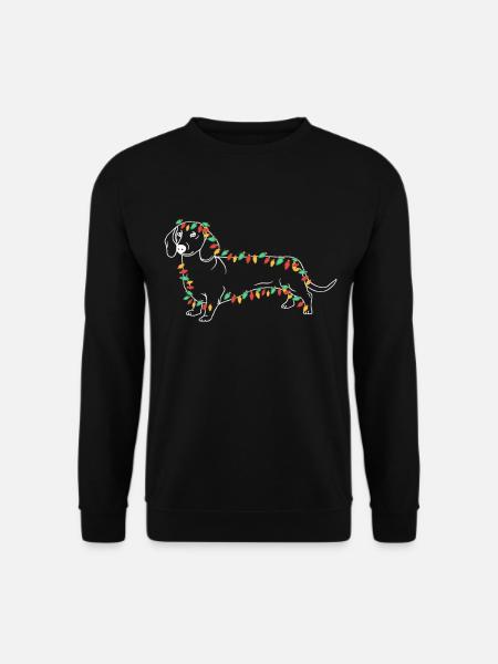 Dachshund Christmas funny dog - Unisex Sweatshirt - black