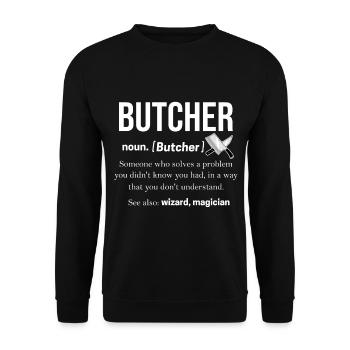 Metzger - Unisex Pullover - Schwarz - Vorne - Alina (178cm) & Michal (187cm)