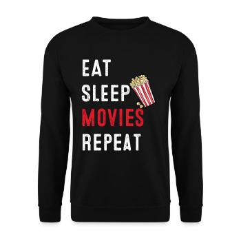 Cinéma Cinéma Télévision cadeau soirée cinéma - Sweat-shirt Unisexe - noir - Devant - Alina (178cm) & Michal (187cm)