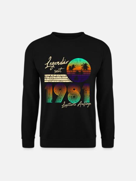 40. Geburtstag Männer 40 Legendär Geboren 1981 - Unisex Pullover - Schwarz