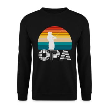 Cadeaux de pêche pour OPA - Sweat-shirt Unisexe - noir - Devant - Alina (178cm) & Michal (187cm)