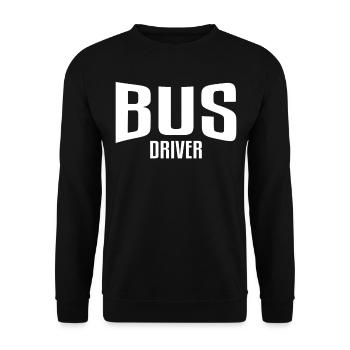 BUS DRIVER - Unisex Pullover - Schwarz - Vorne - Alina (178cm) & Michal (187cm)